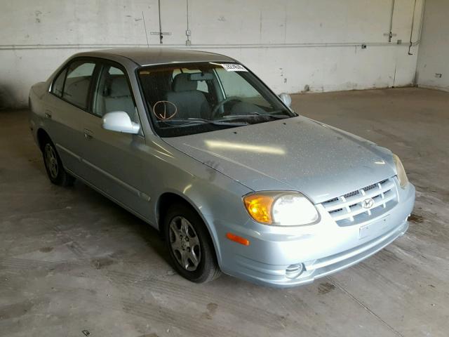 KMHCG45C43U447846 - 2003 HYUNDAI ACCENT GL BLUE photo 1