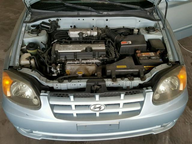 KMHCG45C43U447846 - 2003 HYUNDAI ACCENT GL BLUE photo 7