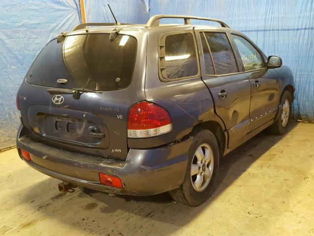 KM8SC73D65U923389 - 2005 HYUNDAI SANTA FE G BLUE photo 4