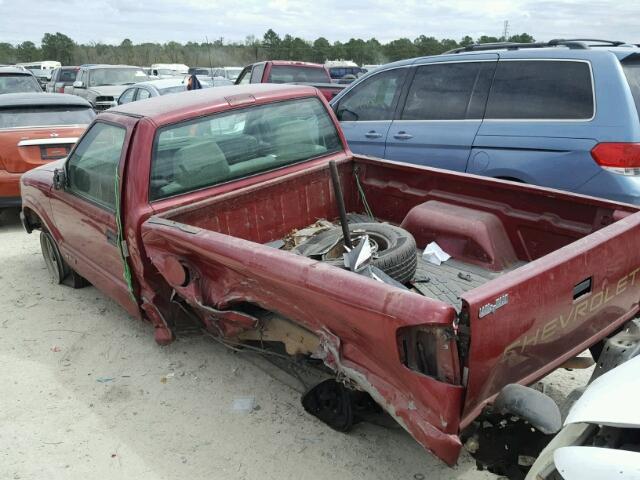 1GCCS145928142936 - 2002 CHEVROLET S TRUCK S1 RED photo 3