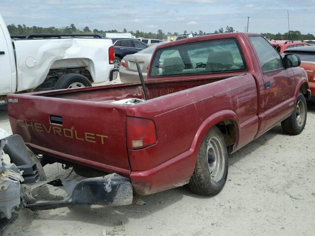 1GCCS145928142936 - 2002 CHEVROLET S TRUCK S1 RED photo 4