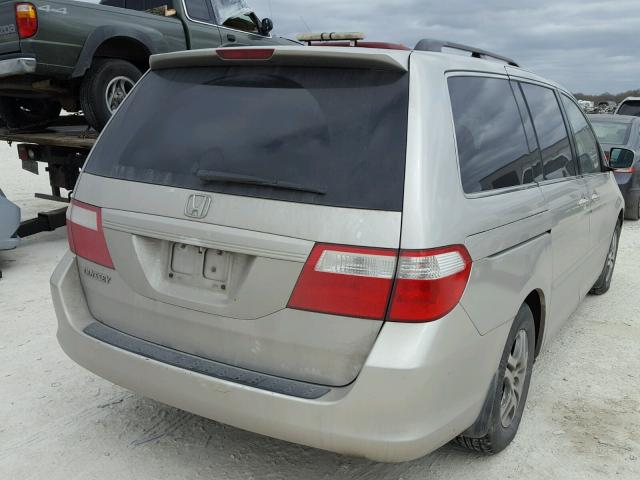 5FNRL384X6B460302 - 2006 HONDA ODYSSEY EX GRAY photo 4