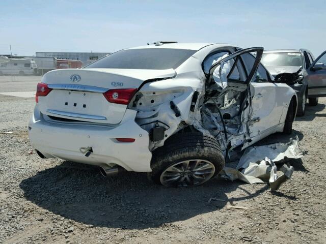 JN1BV7AP1FM349266 - 2015 INFINITI Q50 BASE Blanco foto 4