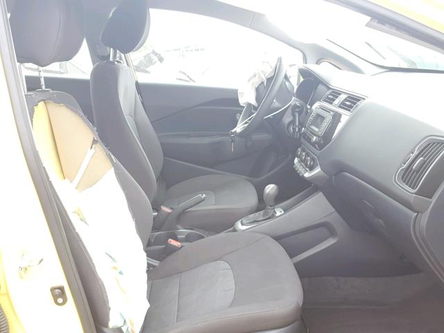 KNADM4A34G6588303 - 2016 KIA RIO LX Դեղին լուսանկար 5
