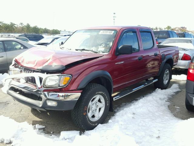 5TEHN72N92Z108660 - 2002 TOYOTA TACOMA DOU RED photo 2