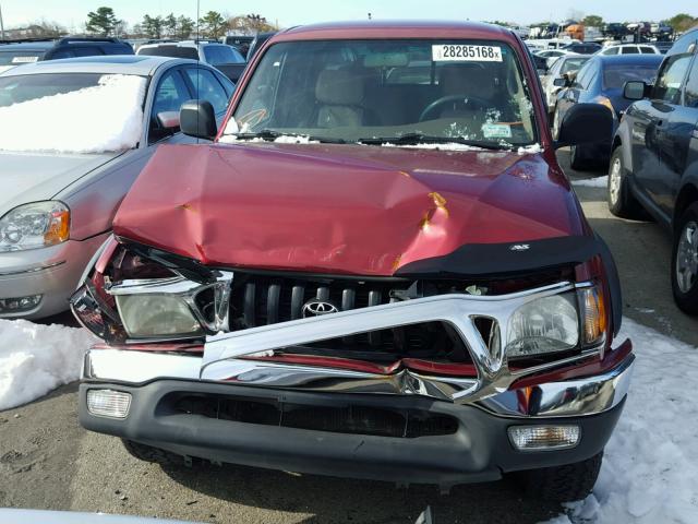 5TEHN72N92Z108660 - 2002 TOYOTA TACOMA DOU RED photo 9