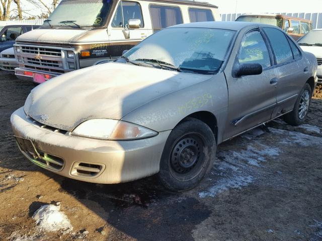 1G1JF5249Y7458700 - 2000 CHEVROLET CAVALIER L TAN photo 2