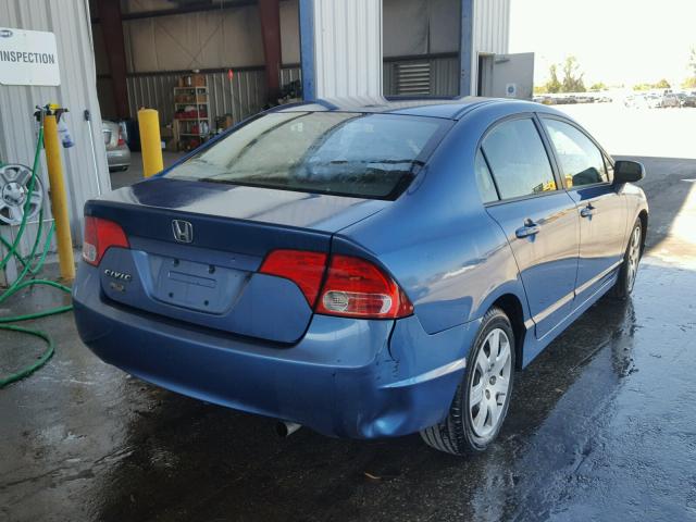 1HGFA16557L075108 - 2007 HONDA CIVIC LX BLUE photo 4