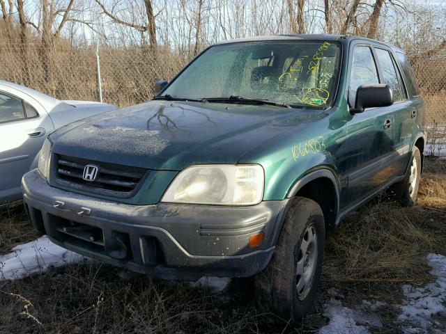 JHLPD1849YC018146 - 2000 HONDA CR-V LX GREEN photo 2