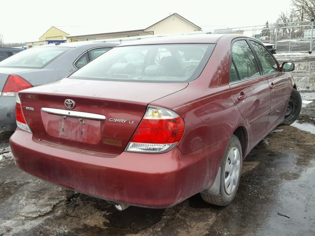 4T1BE32K06U113549 - 2006 TOYOTA CAMRY LE RED photo 4