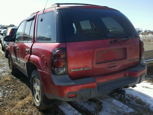 1GNDT13S322346411 - 2002 CHEVROLET TRAILBLAZE MAROON photo 3