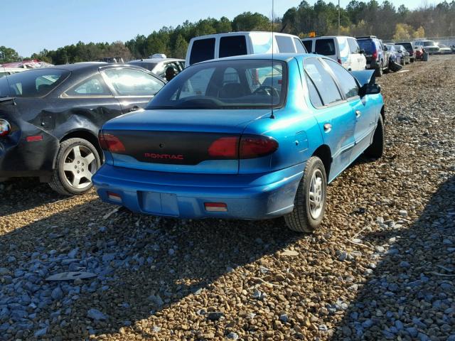 1G2JB5240W7599076 - 1998 PONTIAC SUNFIRE SE BLUE photo 4