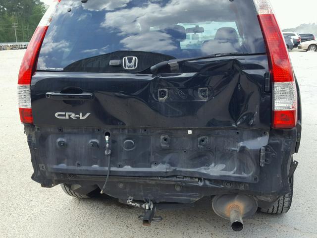 JHLRD78975C010217 - 2005 HONDA CR-V SE BLACK photo 9