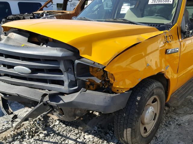 1FTSW20597EB45212 - 2007 FORD F250 SUPER YELLOW photo 9