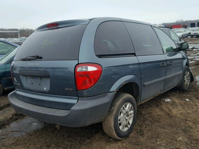 1D4GP25E05B239234 - 2005 DODGE CARAVAN SE BLUE photo 4