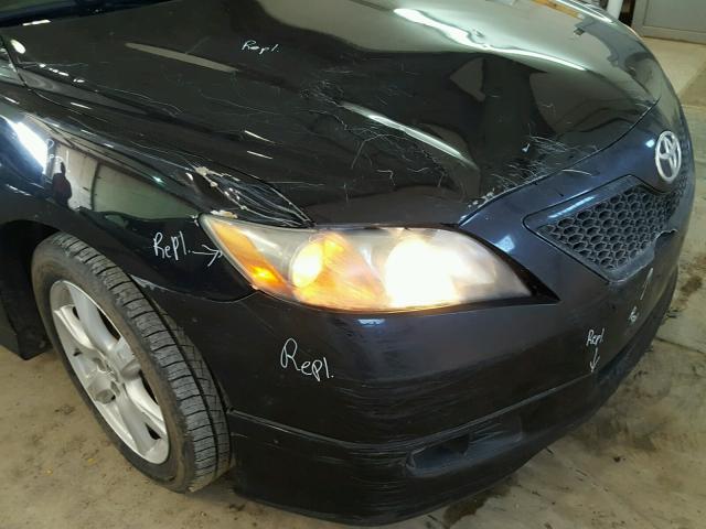 4T1BE46K58U223743 - 2008 TOYOTA CAMRY CE BLACK photo 9