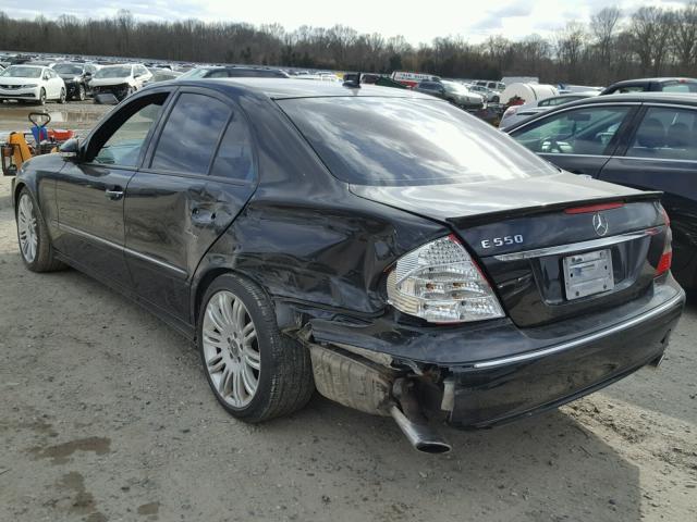 WDBUF72X27B124965 - 2007 MERCEDES-BENZ E 550 BLACK photo 3