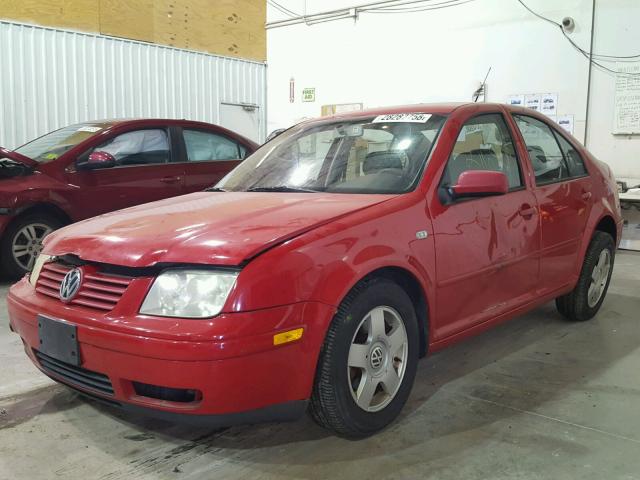 3VWSB69M02M000511 - 2002 VOLKSWAGEN JETTA GLS RED photo 2