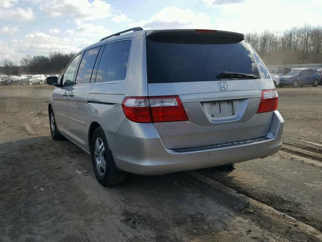 5FNRL38727B411798 - 2007 HONDA ODYSSEY EX SILVER photo 3