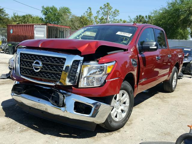 1N6AA1EK2HN537675 - 2017 NISSAN TITAN S BURGUNDY photo 2