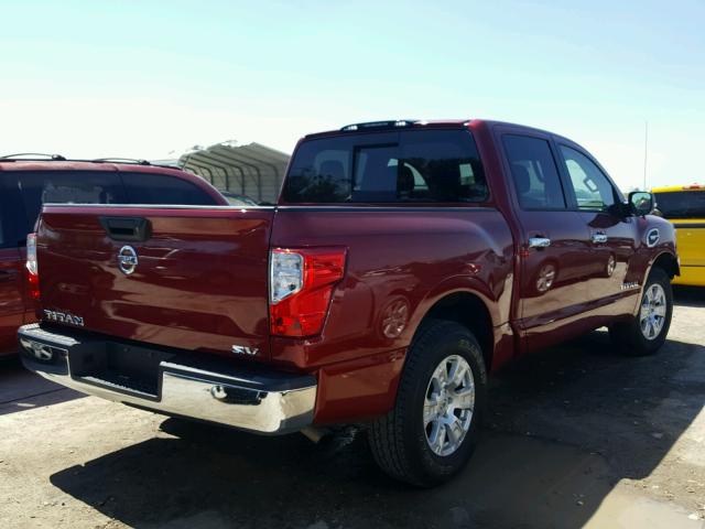 1N6AA1EK2HN537675 - 2017 NISSAN TITAN S BURGUNDY photo 4