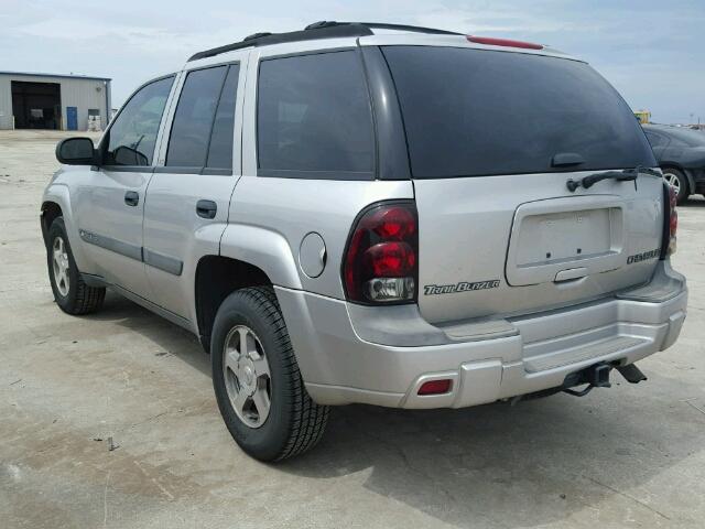 1GNDS13S642102385 - 2004 CHEVROLET TRAILBLAZE GRAY photo 3