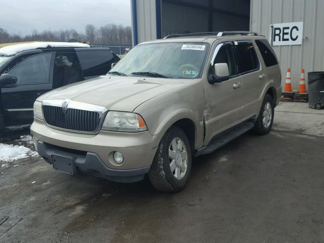 5LMEU88H64ZJ36193 - 2004 LINCOLN AVIATOR TAN photo 2