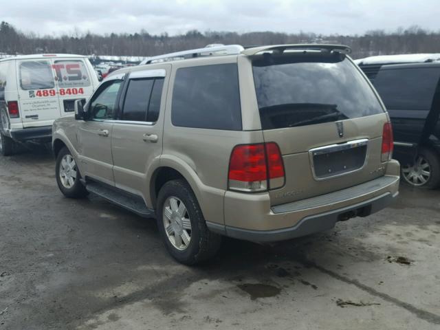 5LMEU88H64ZJ36193 - 2004 LINCOLN AVIATOR TAN photo 3