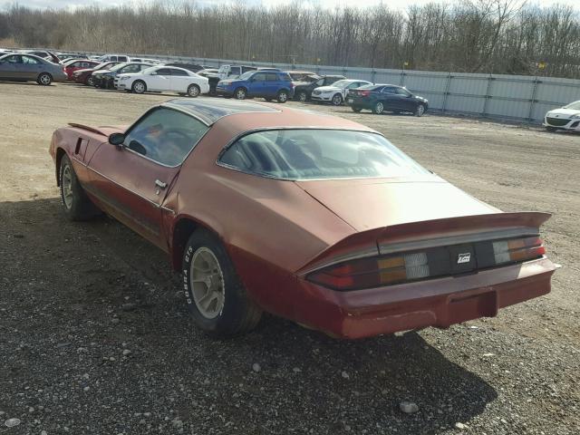 1G1AP87L8BL124638 - 1981 CHEVROLET CAMARO MAROON photo 3