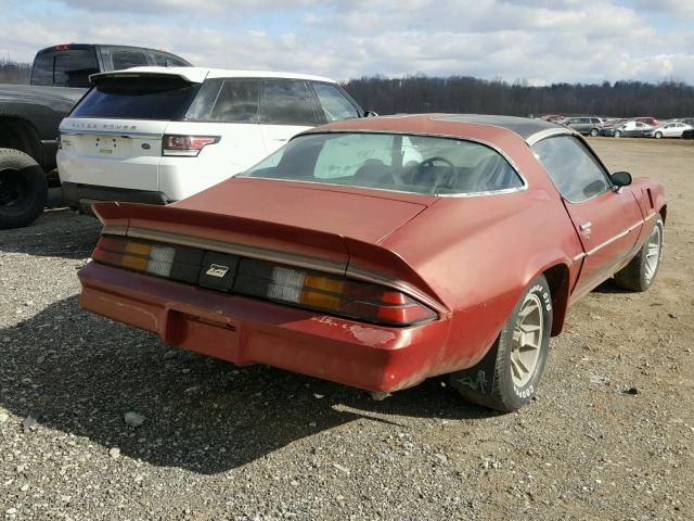 1G1AP87L8BL124638 - 1981 CHEVROLET CAMARO MAROON photo 4