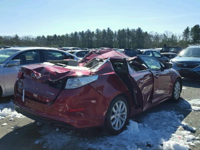 5XXGN4A79FG408412 - 2015 KIA OPTIMA EX RED photo 4