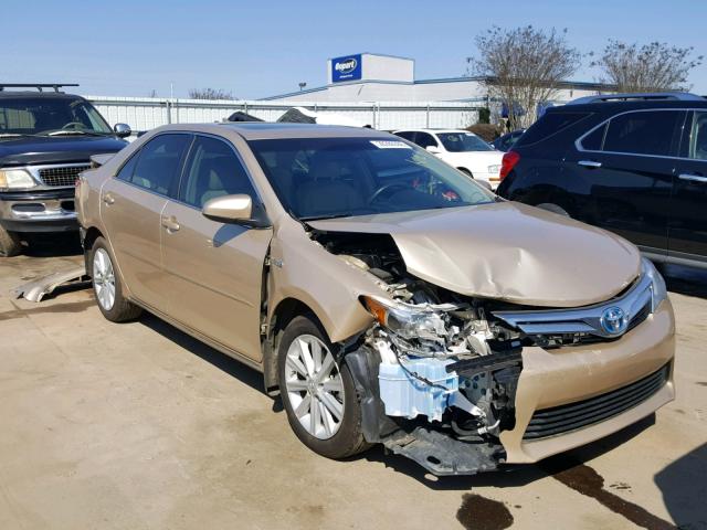 4T1BD1FK8CU037284 - 2012 TOYOTA CAMRY HYBR GOLD photo 1