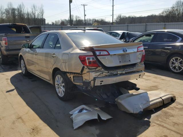 4T1BD1FK8CU037284 - 2012 TOYOTA CAMRY HYBR GOLD photo 3