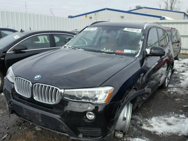5UXWX9C52H0T12493 - 2017 BMW X3 XDRIVE2 შავი ფოტო 2