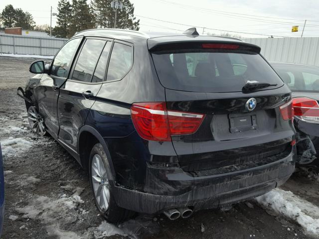 5UXWX9C52H0T12493 - 2017 BMW X3 XDRIVE2 შავი ფოტო 3