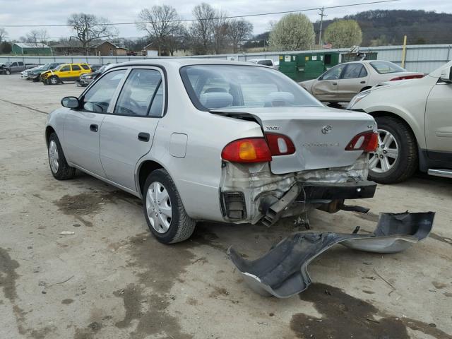 1NXBR12E8YZ320275 - 2000 TOYOTA COROLLA VE SILVER photo 3