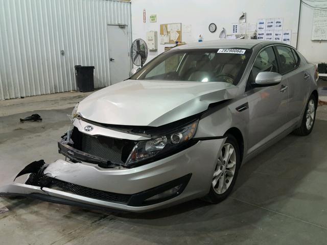 5XXGN4A70DG150729 - 2013 KIA OPTIMA EX SILVER photo 2