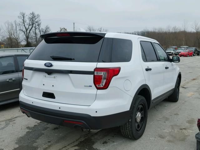 1FM5K8AR1HGB71320 - 2017 FORD EXPLORER P WHITE photo 4