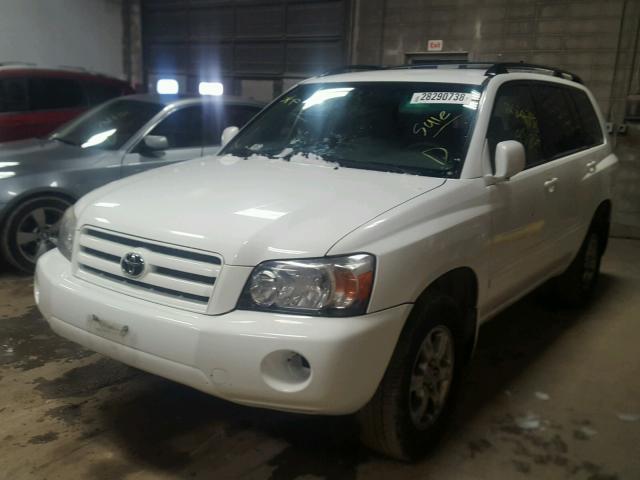 JTEEP21A960162721 - 2006 TOYOTA HIGHLANDER WHITE photo 2