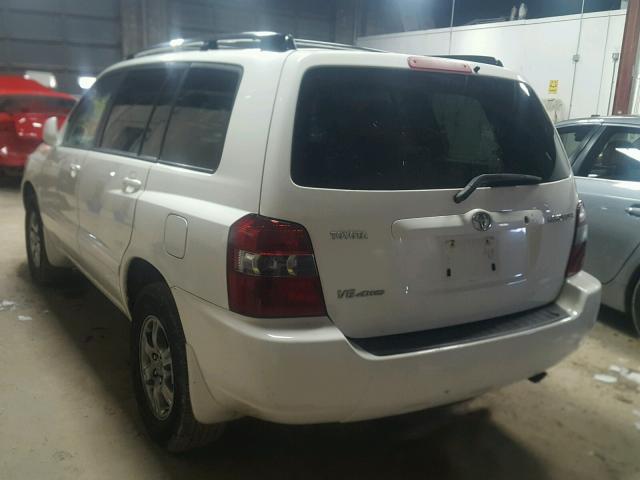 JTEEP21A960162721 - 2006 TOYOTA HIGHLANDER WHITE photo 3