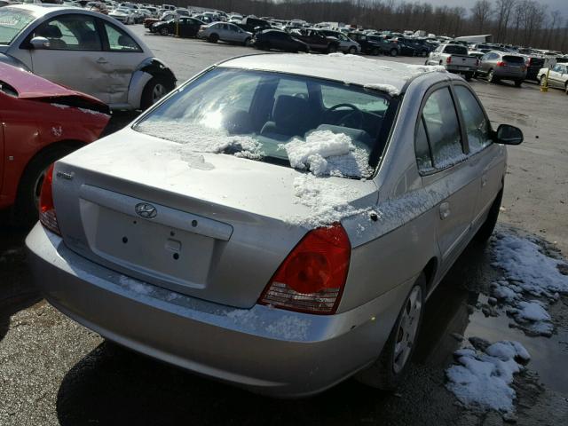 KMHDN46D44U740990 - 2004 HYUNDAI ELANTRA GL SILVER photo 4