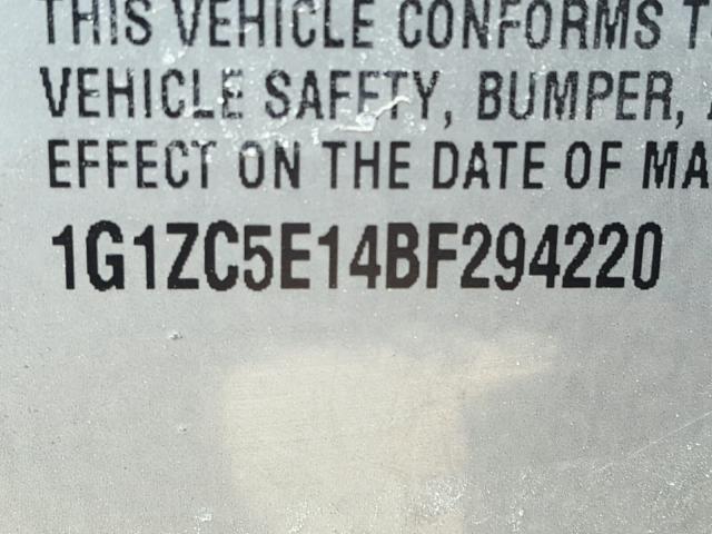 1G1ZC5E14BF294220 - 2011 CHEVROLET MALIBU 1LT 棕色 照片 10