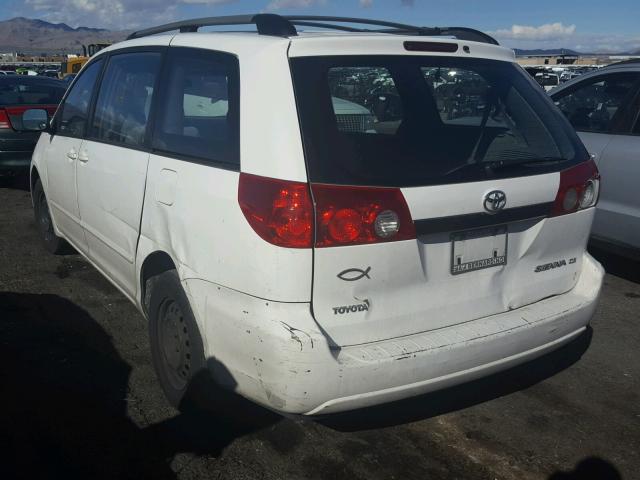 5TDZK23C57S065761 - 2007 TOYOTA SIENNA CE WHITE photo 3