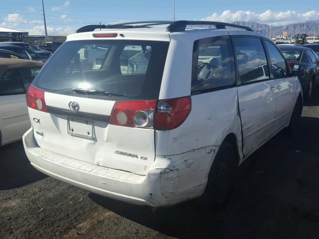 5TDZK23C57S065761 - 2007 TOYOTA SIENNA CE WHITE photo 4