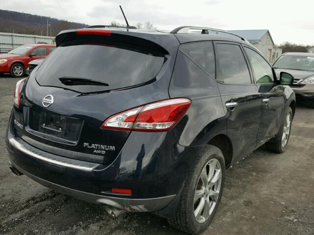 JN8AZ1MW5EW510285 - 2014 NISSAN MURANO S BLACK photo 4