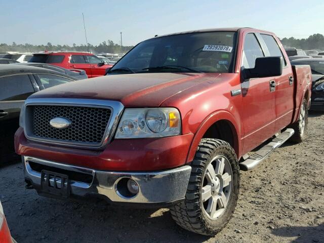 1FTPW14V37KD52819 - 2007 FORD F150 SUPER RED photo 2