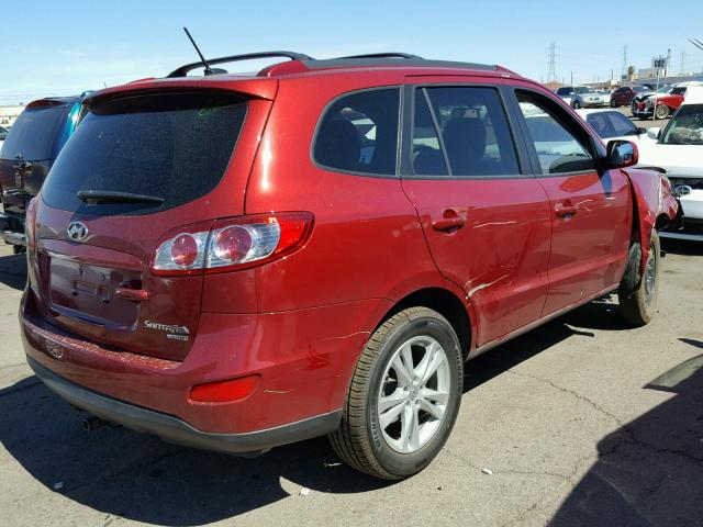 5NMSHDAG4AH407910 - 2010 HYUNDAI SANTA FE S RED photo 4