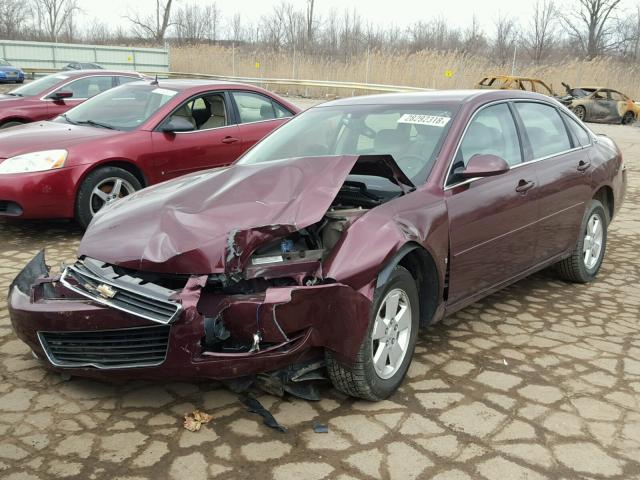 2G1WT58K479403184 - 2007 CHEVROLET IMPALA LT RED photo 2