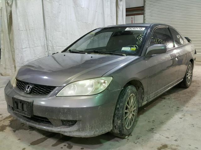 1HGEM22965L066819 - 2005 HONDA CIVIC EX GRAY photo 2