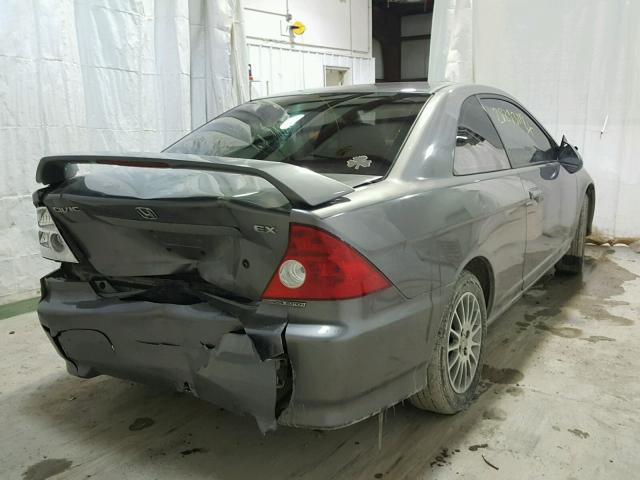 1HGEM22965L066819 - 2005 HONDA CIVIC EX GRAY photo 4